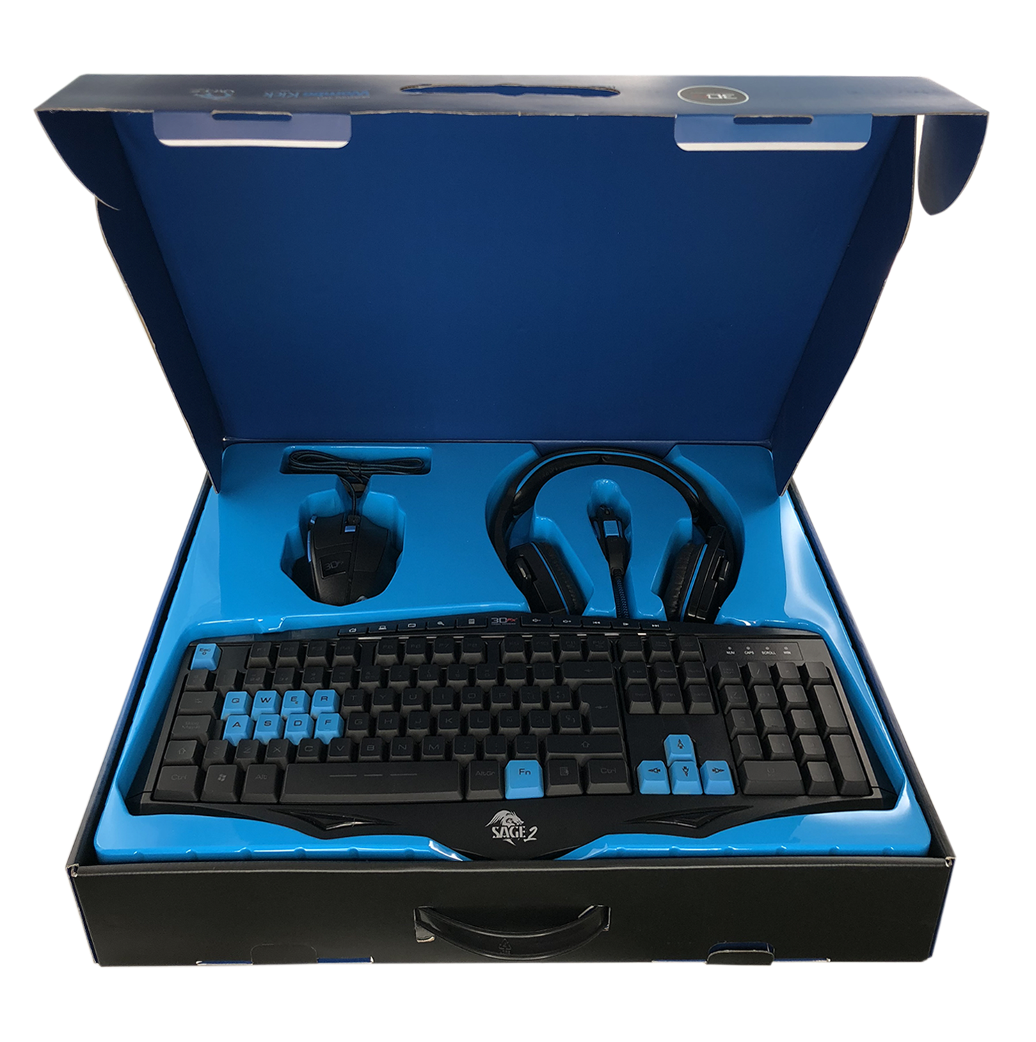 Kit Gamer 3Dfx Teclado Mouse Headset Mousepad 4 en 1 – imagen 2