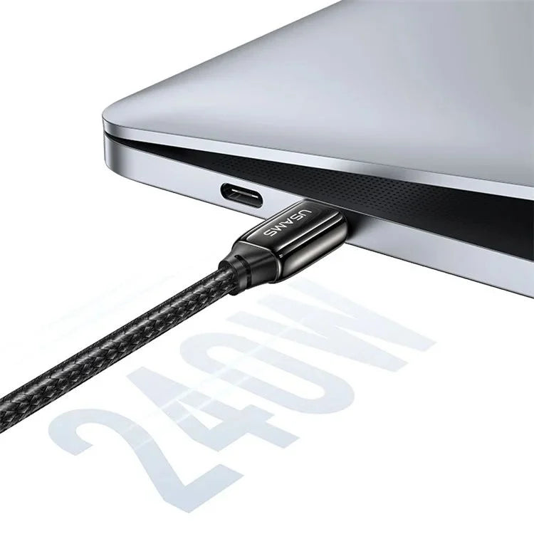 Cable Tipo C a Tipo C Usams Us-sj581 Trenzado 240w 2 Metros – imagen 2