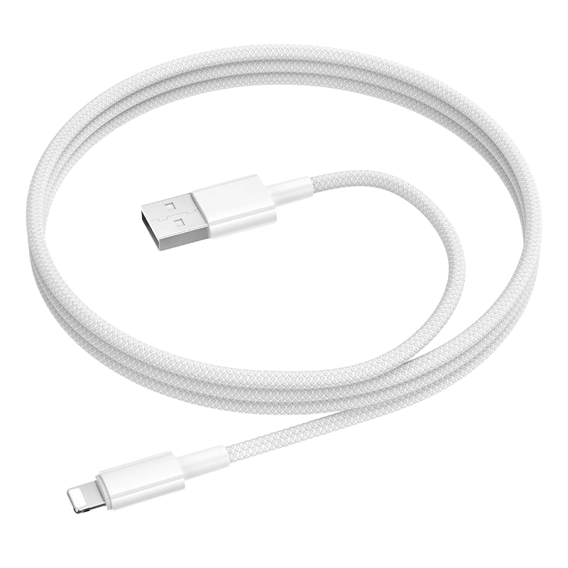 Cable Usb Para Lightning Borofone Bx117 1 Metro Blanco – imagen 2