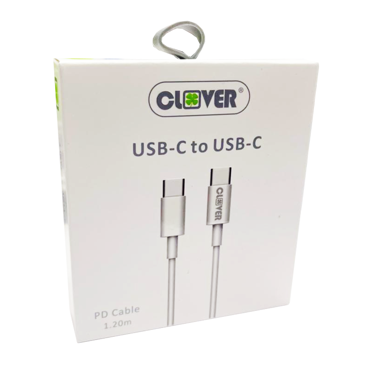 Cable Tipo C a Tipo C Clover 1.2 Metros Blanco – imagen 3
