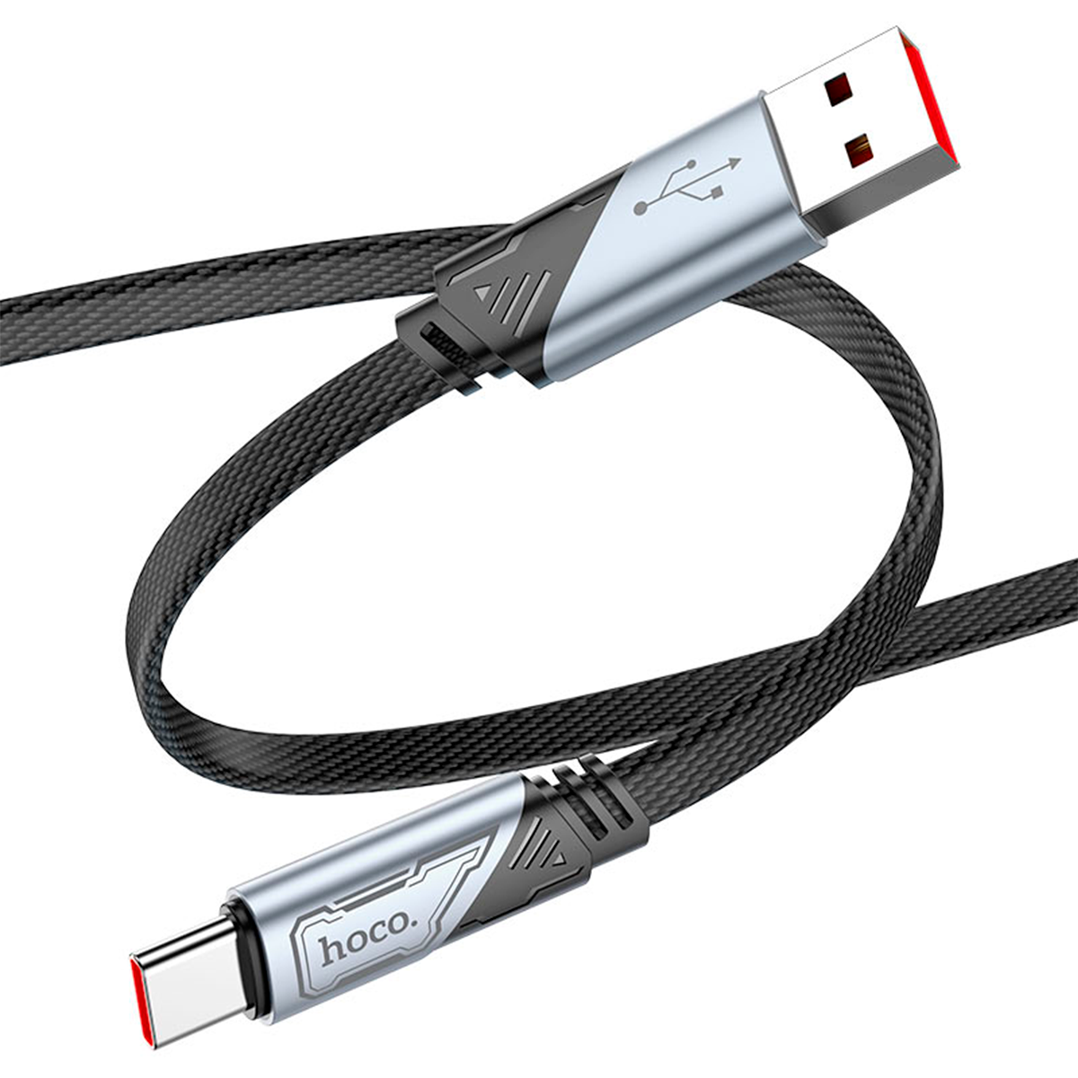 Cable Usb a Tipo C Hoco U119 5a Cable Reforzado Negro