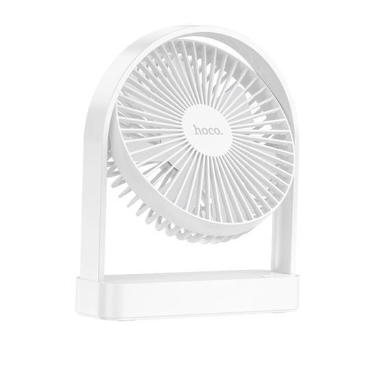 Ventilador Mini Escritorio Recargable Hoco Hx65 Blanco