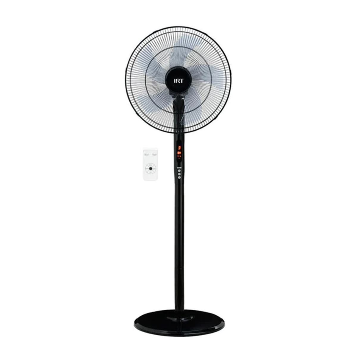 Ventilador De Pie 16 Pulgadas Irt 3 Velocidades Timer Negro