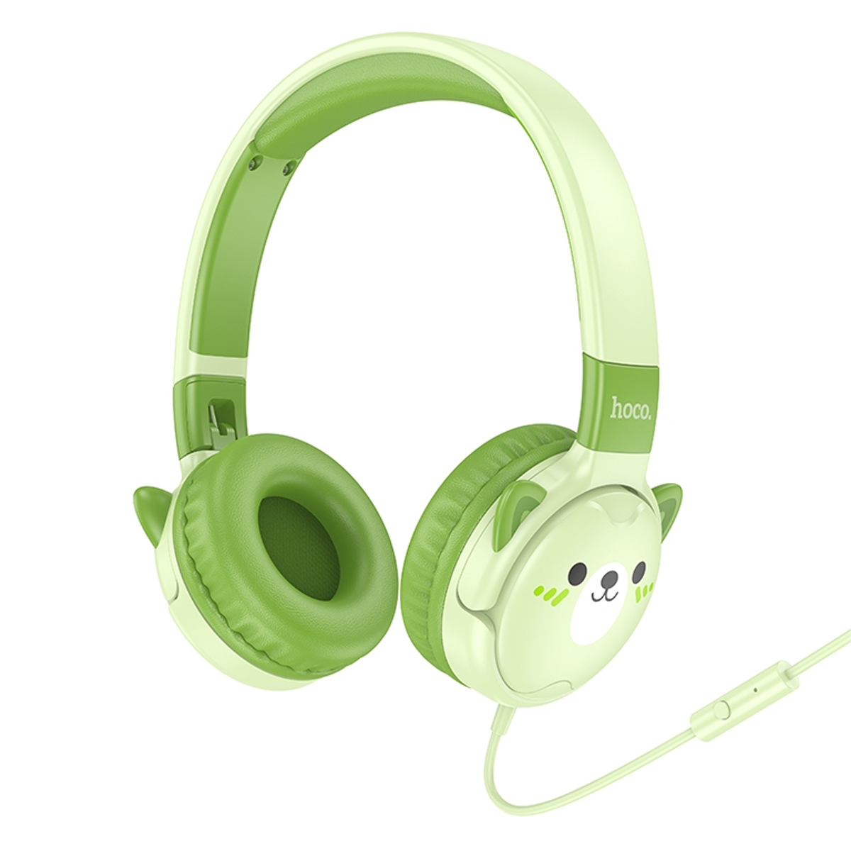 Audífonos Con Cable Hoco W61 Para Niños Headset Verde