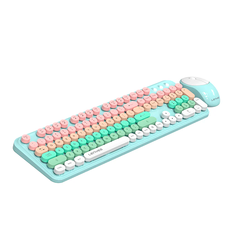 Kit Lenyes Teclado Y Mouse Bluetooth Wireless Pop Style Lenyes WK103