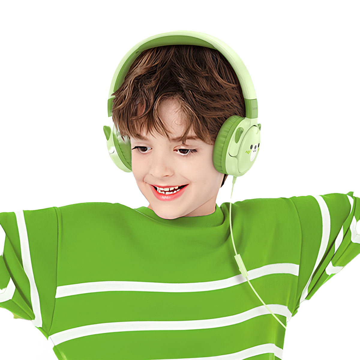 Audífonos Con Cable Hoco W61 Para Niños Headset Verde – imagen 2