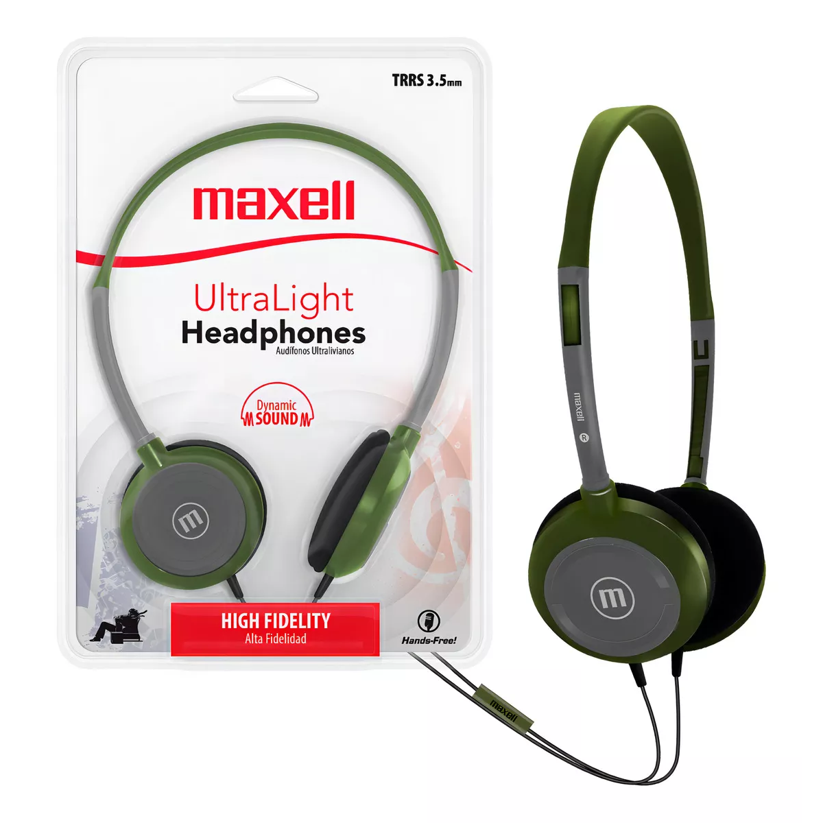 Audífonos Con Cable Maxell Hp-200 Headset Verde – imagen 2