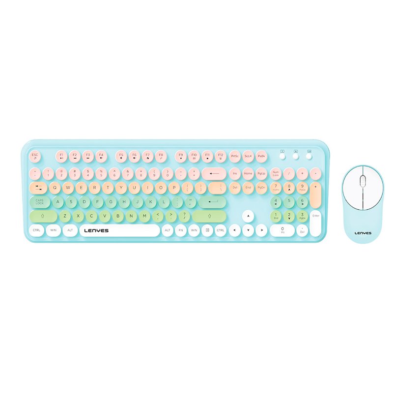 Kit Lenyes Teclado Y Mouse Bluetooth Wireless Pop Style Lenyes WK103 – imagen 2