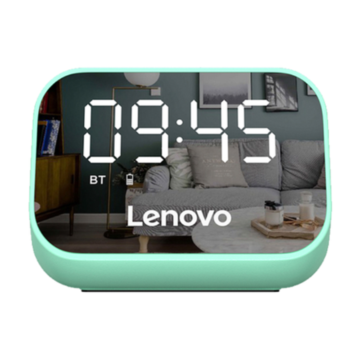 Parlante Bluetooth Lenovo TS13 Reloj Despertador Digital Verde