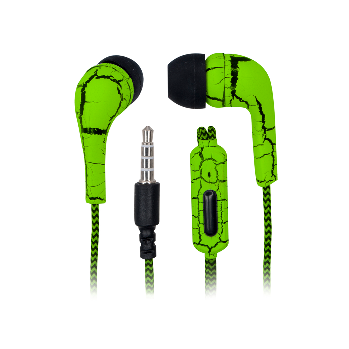 Audifonos In Ear Earphones Microlab Skunk Verde