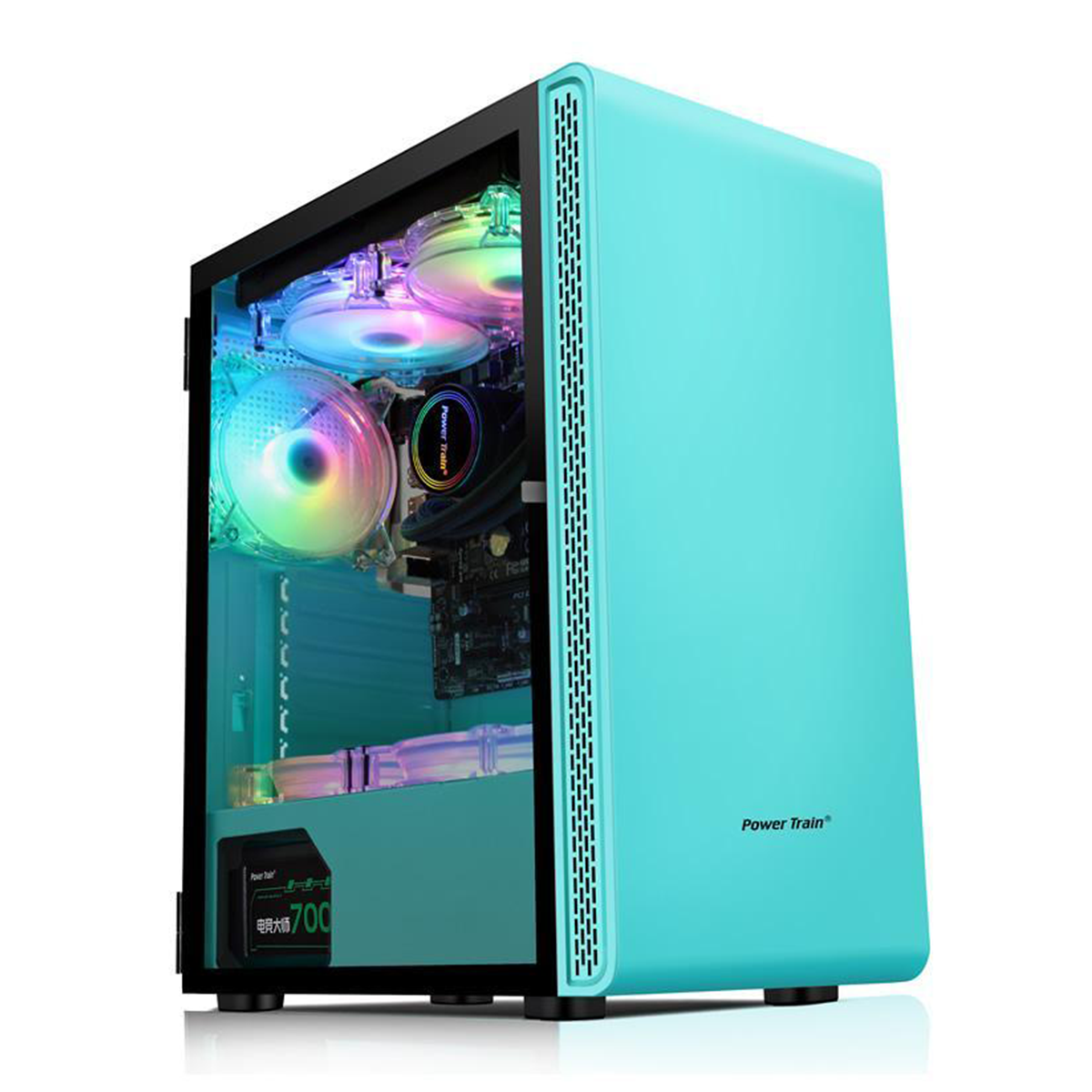 Gabinete Gamer Tx Power Train Daofeng 5 Verde