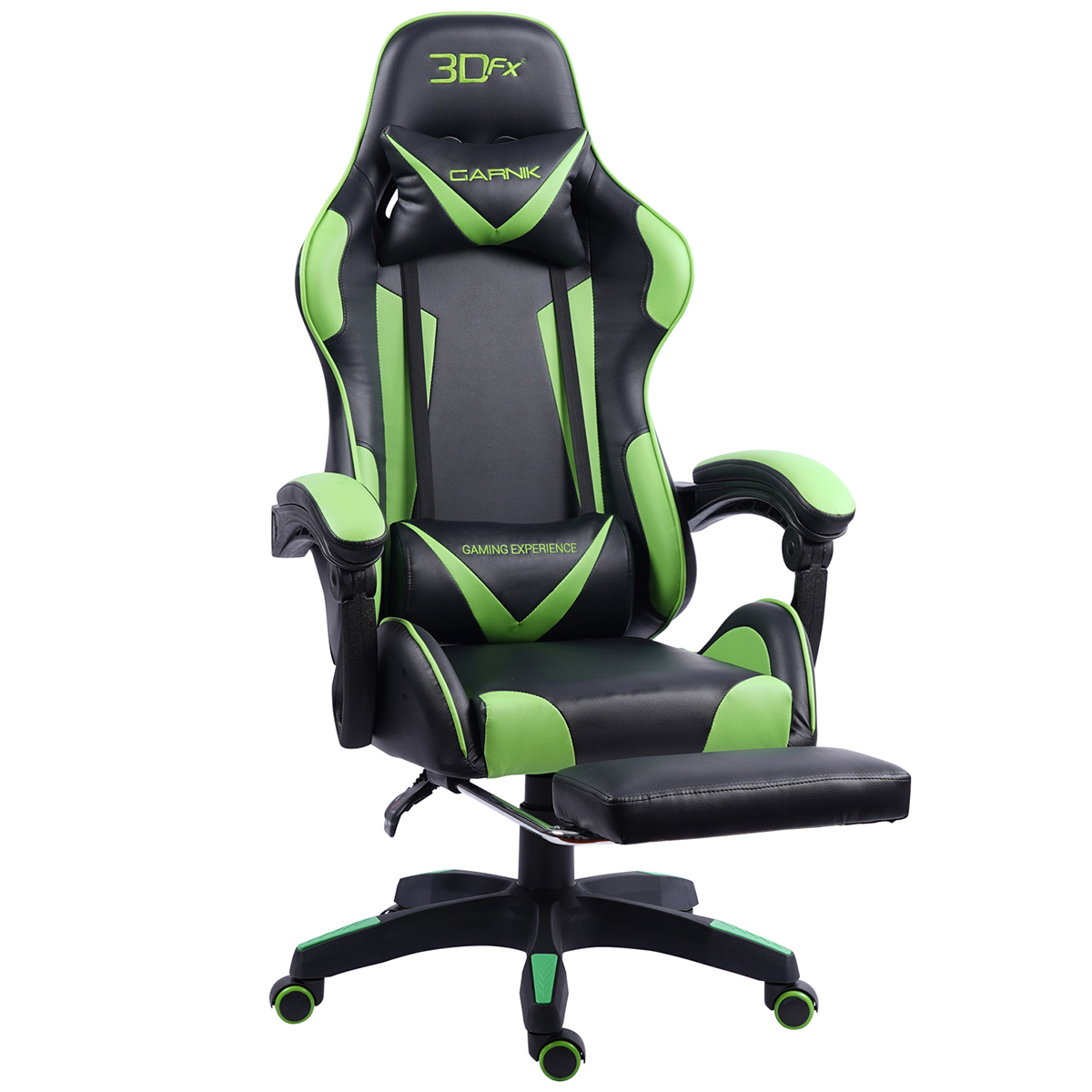 Silla Gamer Ergonomica 3dfx Garnik Negro Verde
