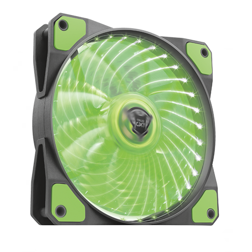 Ventilador Led Illuminated Silent Gxt 762r Verde Trust