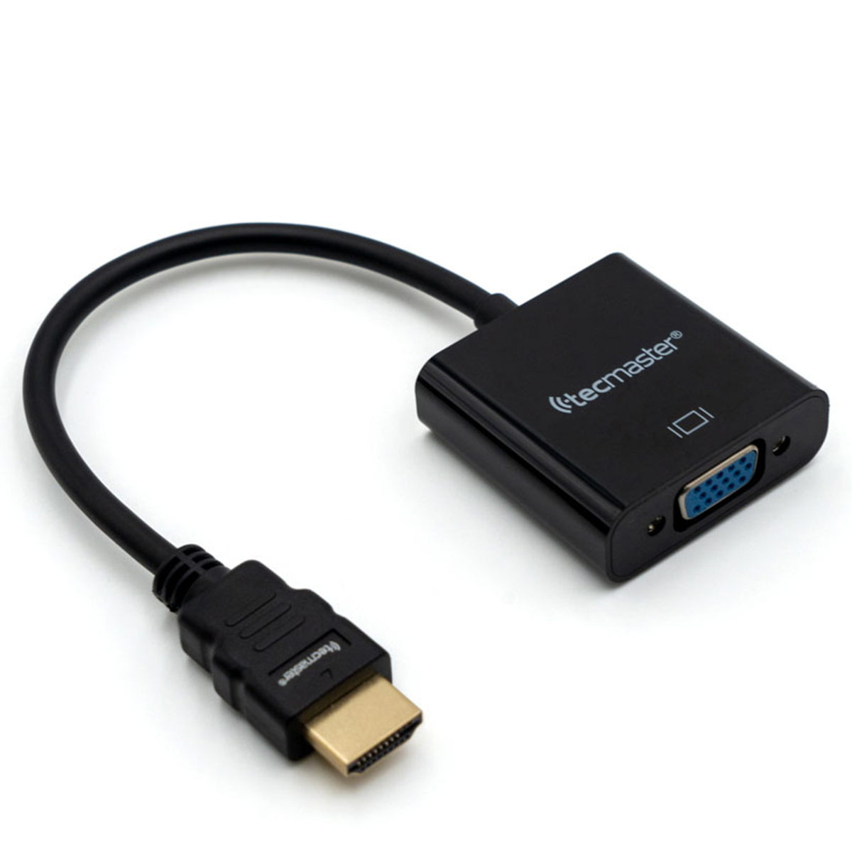 Adaptador De Video Hdmi A Vga Tecmaster 1080p TM-100522 Negro