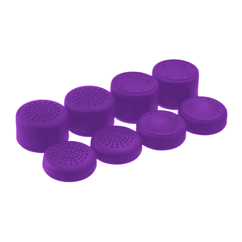 Set Gomas Analogos Thumbs Grips Para Ps4 Ps5 8 en 1 Morado