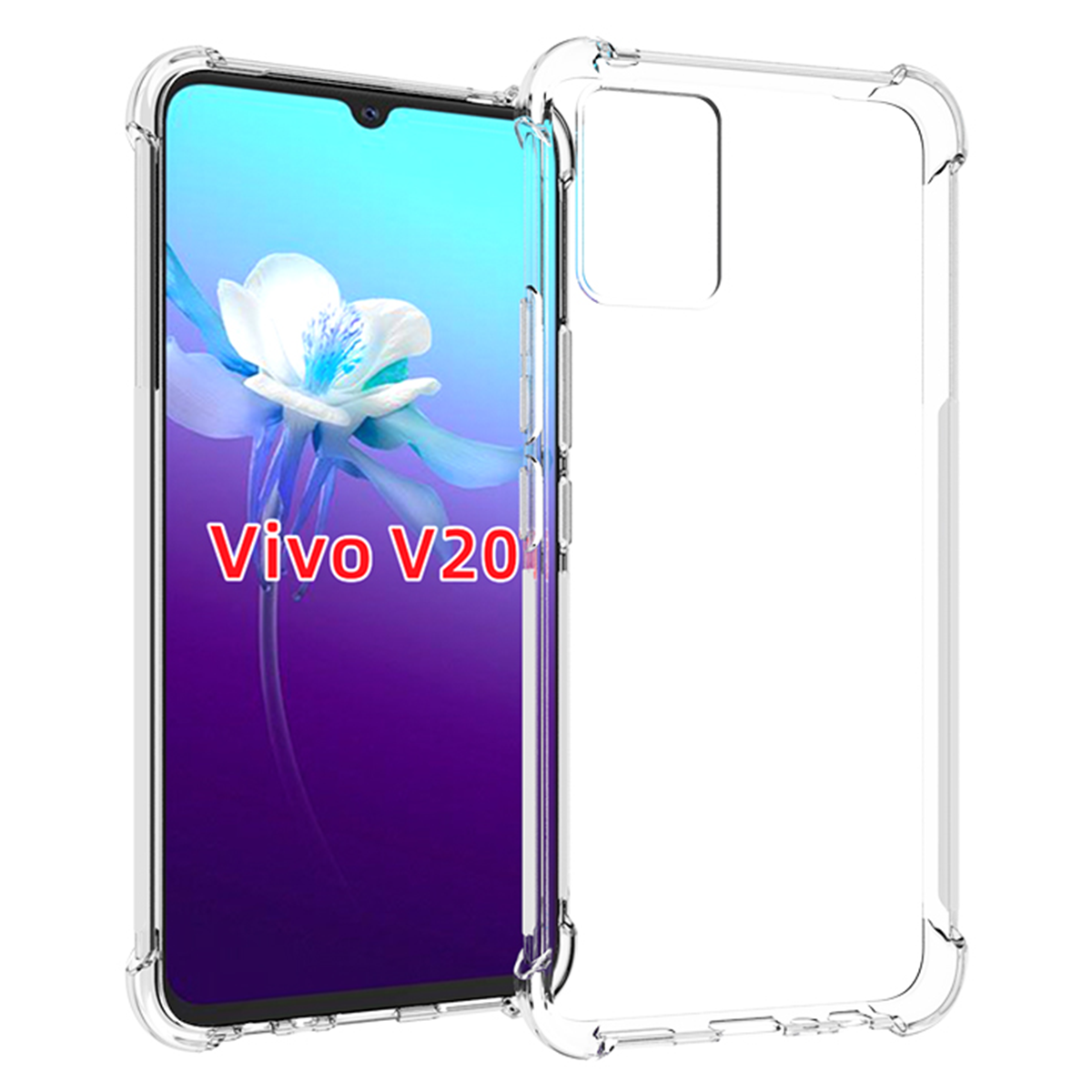 Vivo V20 Carcasa Transparente Gel Tpu