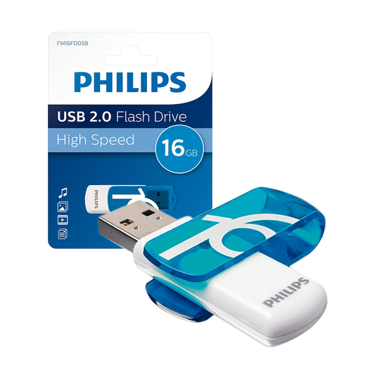 Pendrive Philips 16 GB Usb 2.0 Vivid Blanco