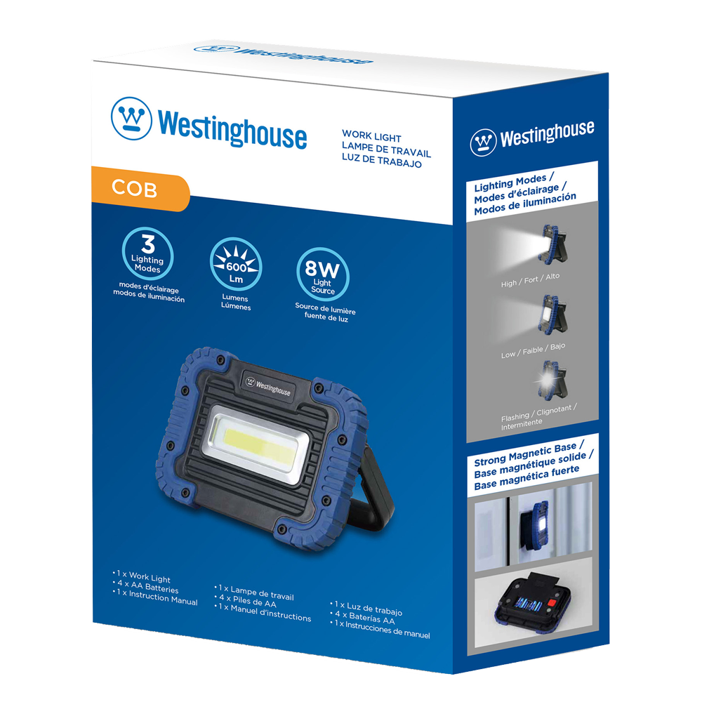 Linterna Foco Westinghouse 600 Lumenes Luz de Trabajo Negro – imagen 2