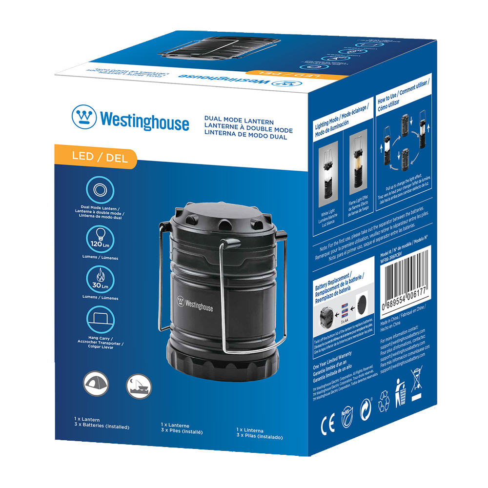 Linterna Foco Westinghouse 120 Lumenes Modo Dual Negro – imagen 2