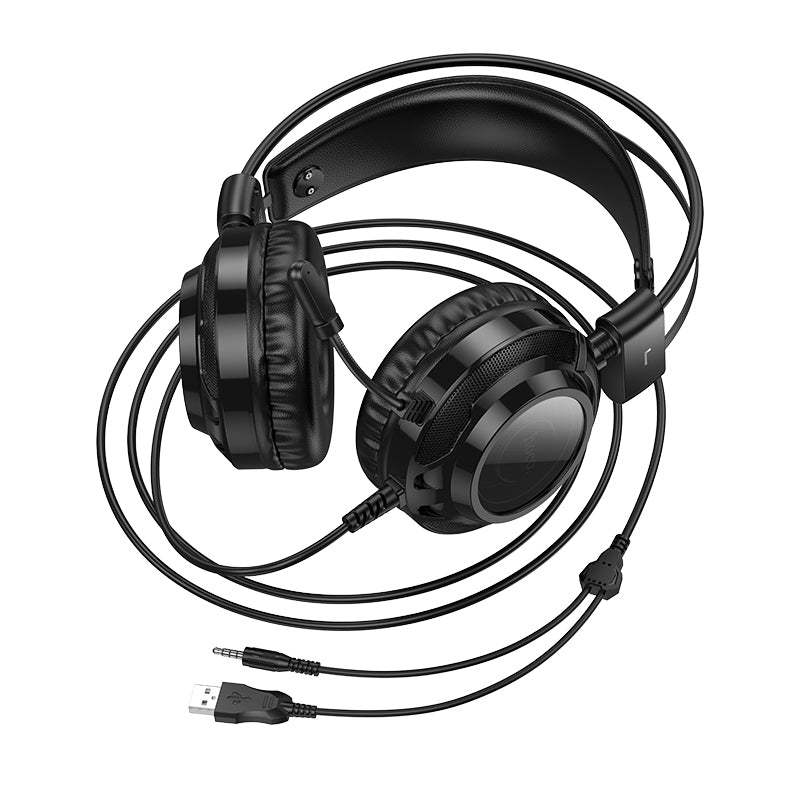 Audifonos Gamer Hoco W110 Usb + 3.5mm Negro – imagen 2