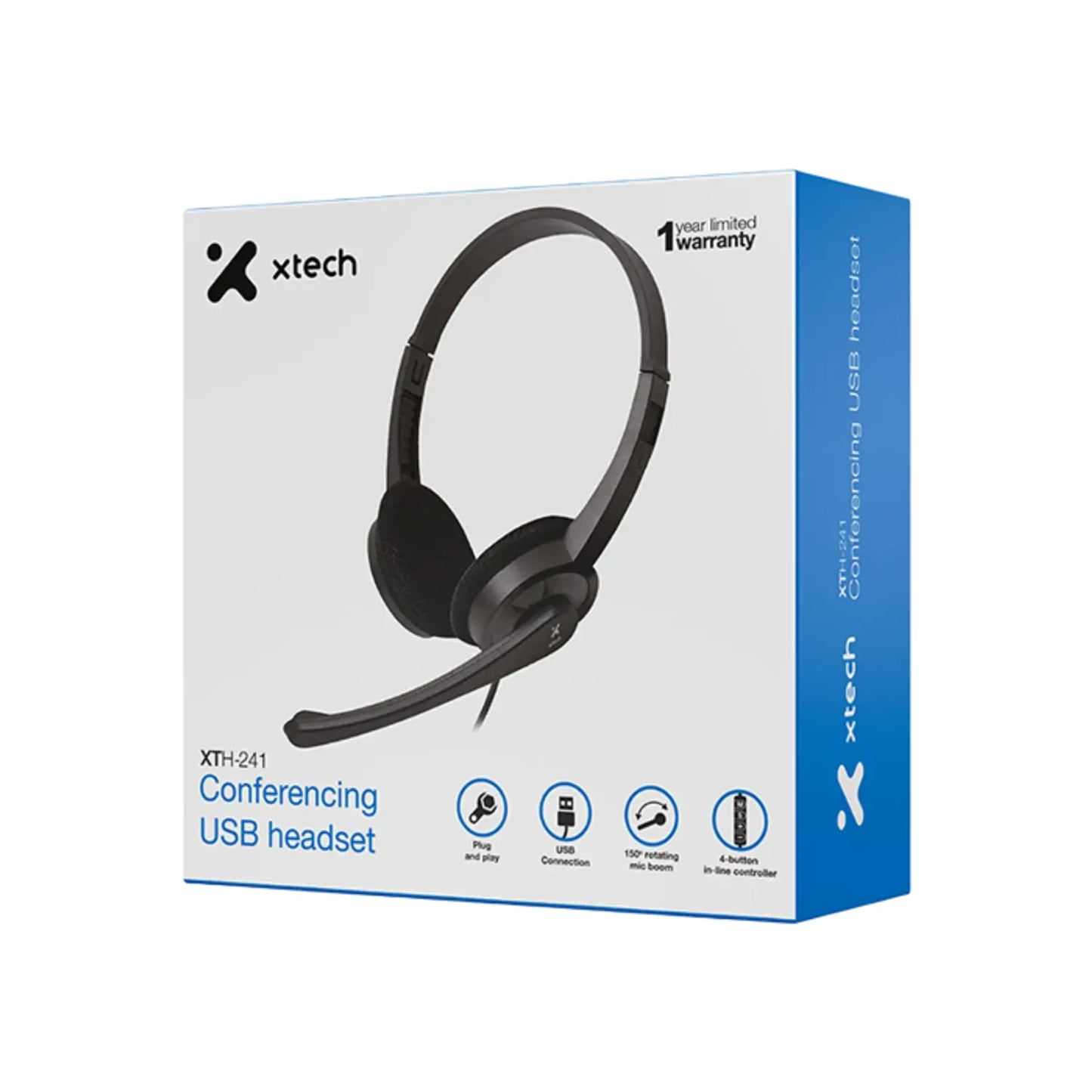 Audifonos Xtech Xth-241 Con Microfono Usb Negro – imagen 2