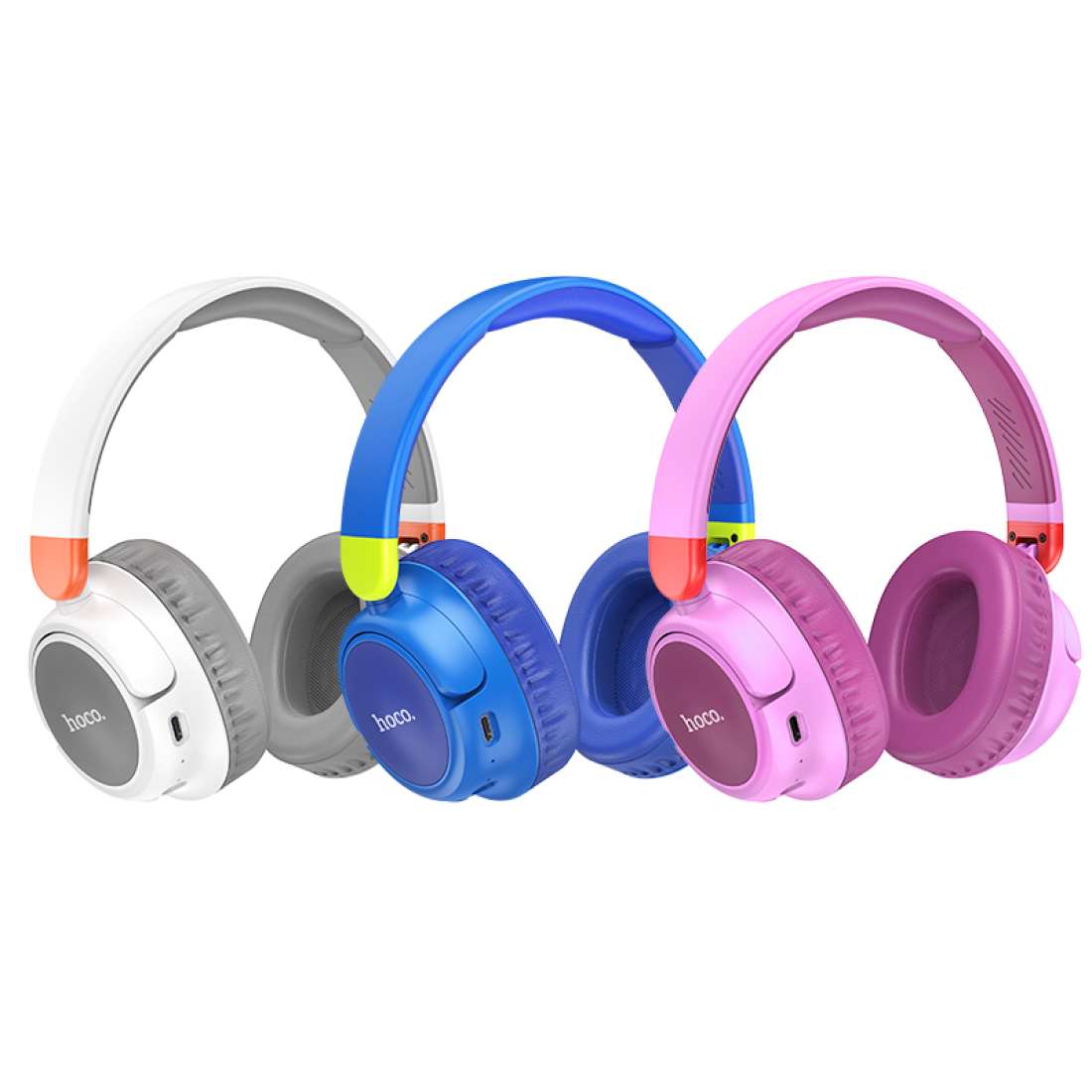 Audífonos Bluetooth Hifi Micro Sd Aux Hoco W43 Azul – imagen 2