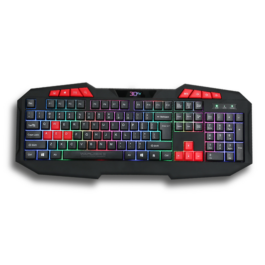 Teclado Gamer 3DFX Membrana Warlock 2 Español 9086 Negro