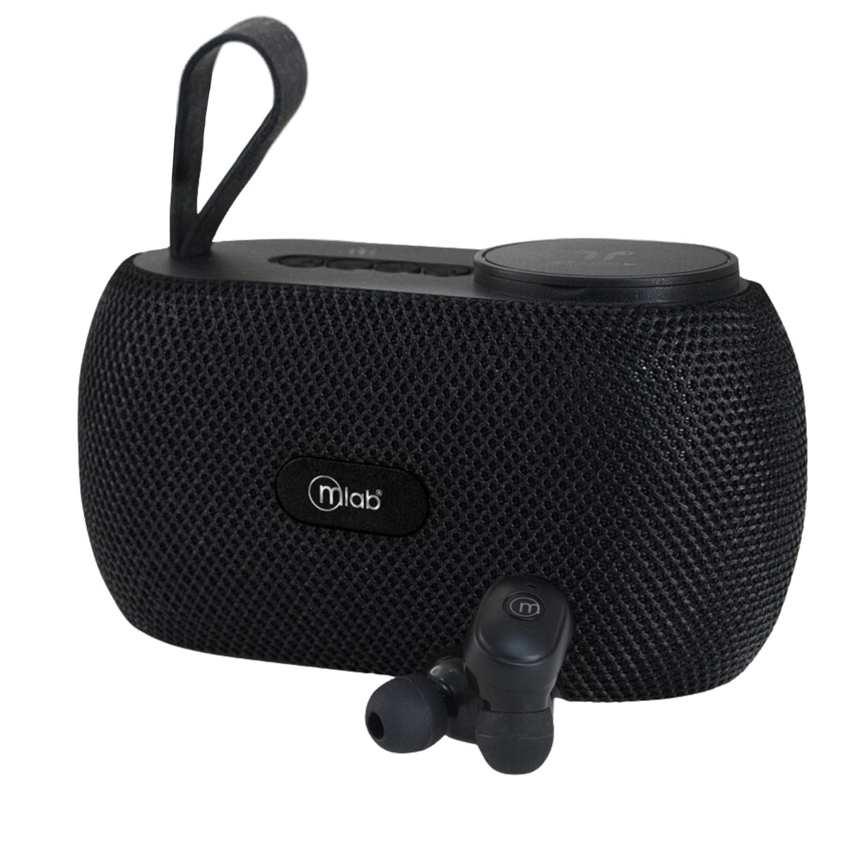 Parlante Bluetooth Microlab Air Dual Bass + Audifonos Mod 9301 Negro