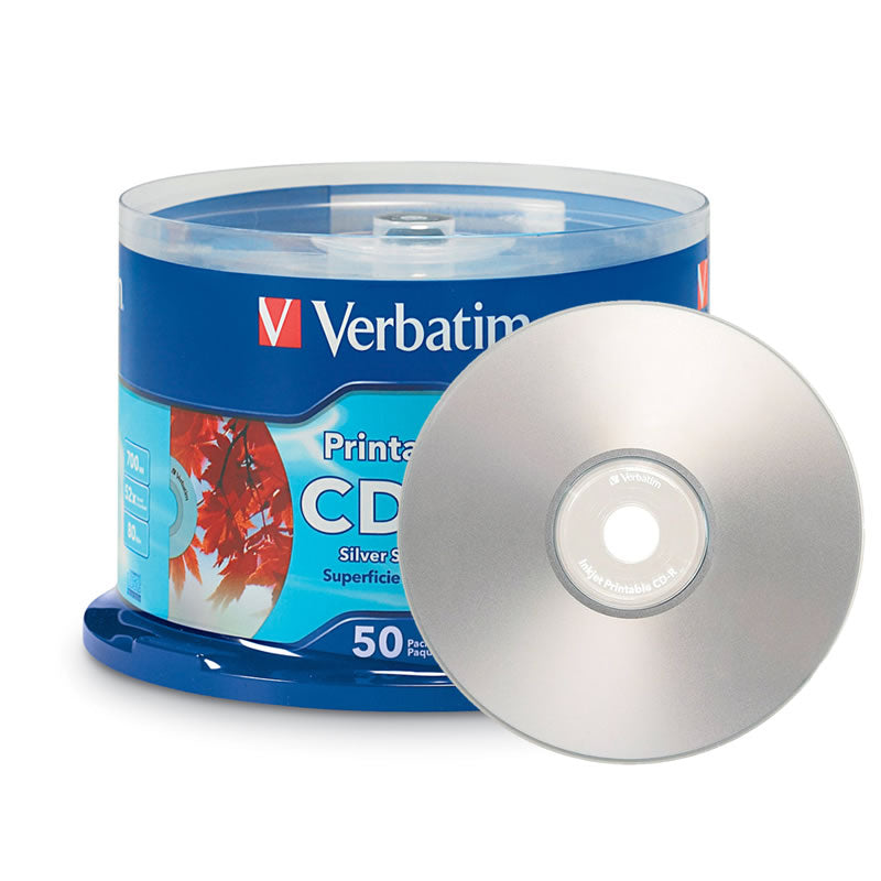Pack CD-R Verbatim Imprimible 52x 80min 700mb 50 Unidades