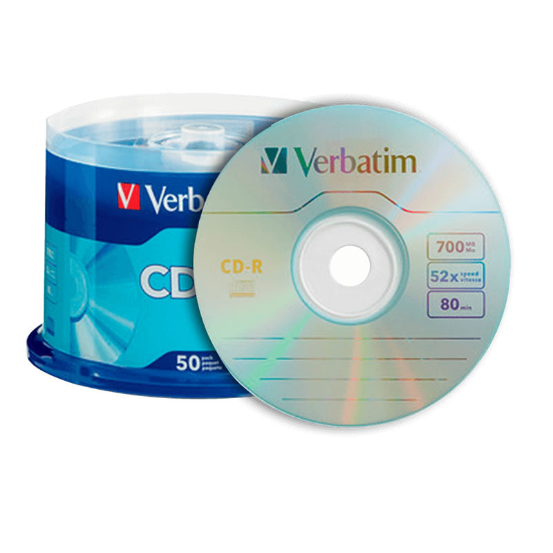 Pack CD-R Verbatim 52x 80min 700mb 50 Unidades