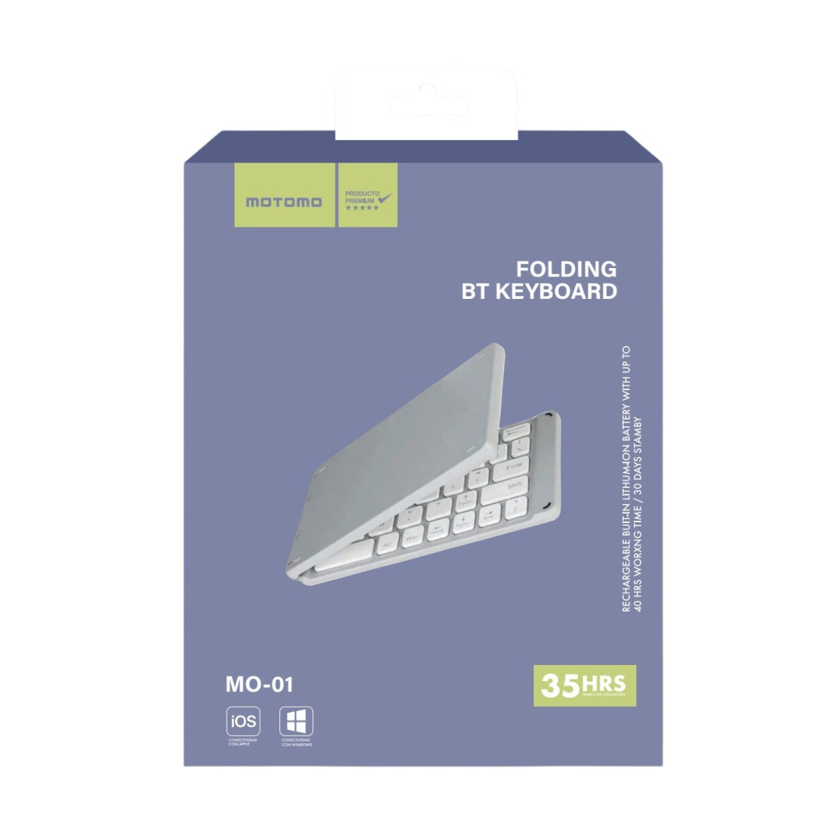 Teclado Mini Bluetooth Plegable Mo-001 Gris (copia) – imagen 2