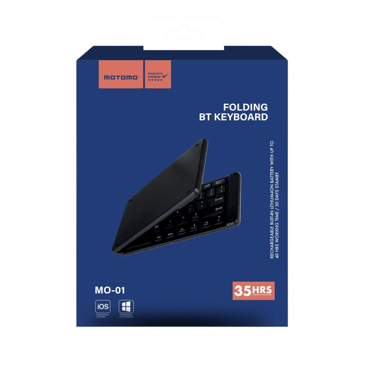 Teclado Mini Bluetooth Plegable Mo-001 Negro – imagen 2
