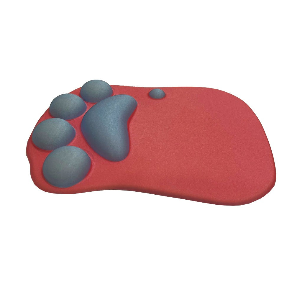 Mousepad Antideslizante Patas De Gato 27x20 Rojo Gris – imagen 2