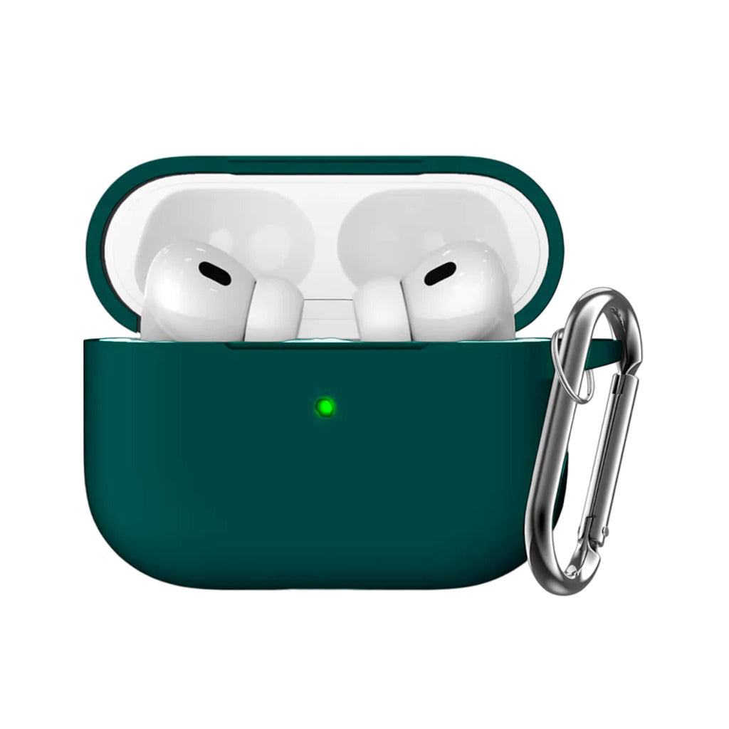 Carcasa Funda Protectora Silicona Para AirPods Pro 2 Gen Verde Oscuro