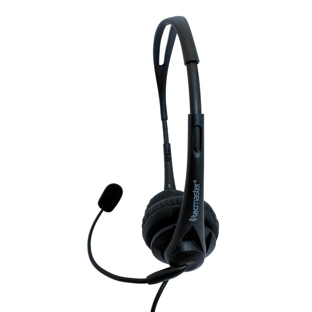 Audifonos Con Cable Call Center Tecmaster Usb TM-100559 Negro
