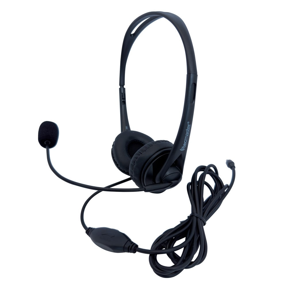Audifonos Con Cable Call Center Tecmaster 3.5mm TM-100561 Negro – imagen 3
