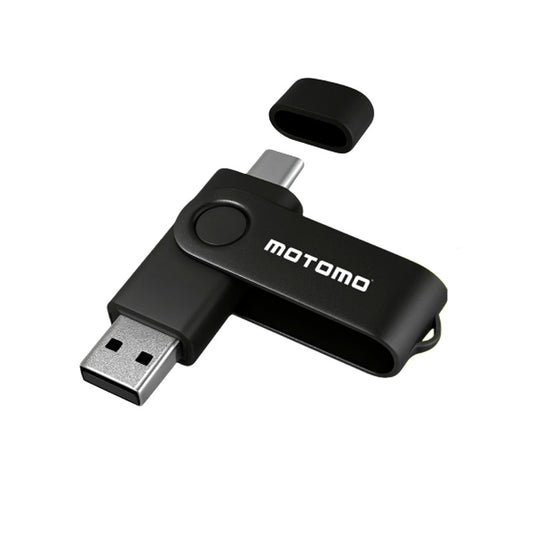 Pendrive Motomo Dual Usb 3.0 Tipo C 32 Gb Negro