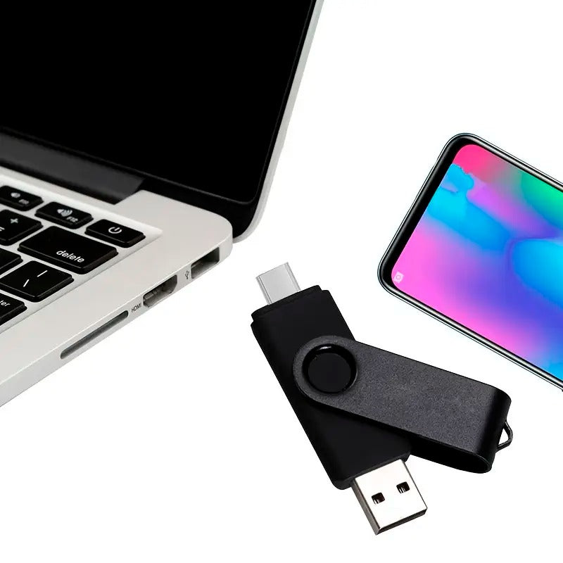 Pendrive Motomo Dual Usb 3.0 Tipo C 32 Gb Negro – imagen 2