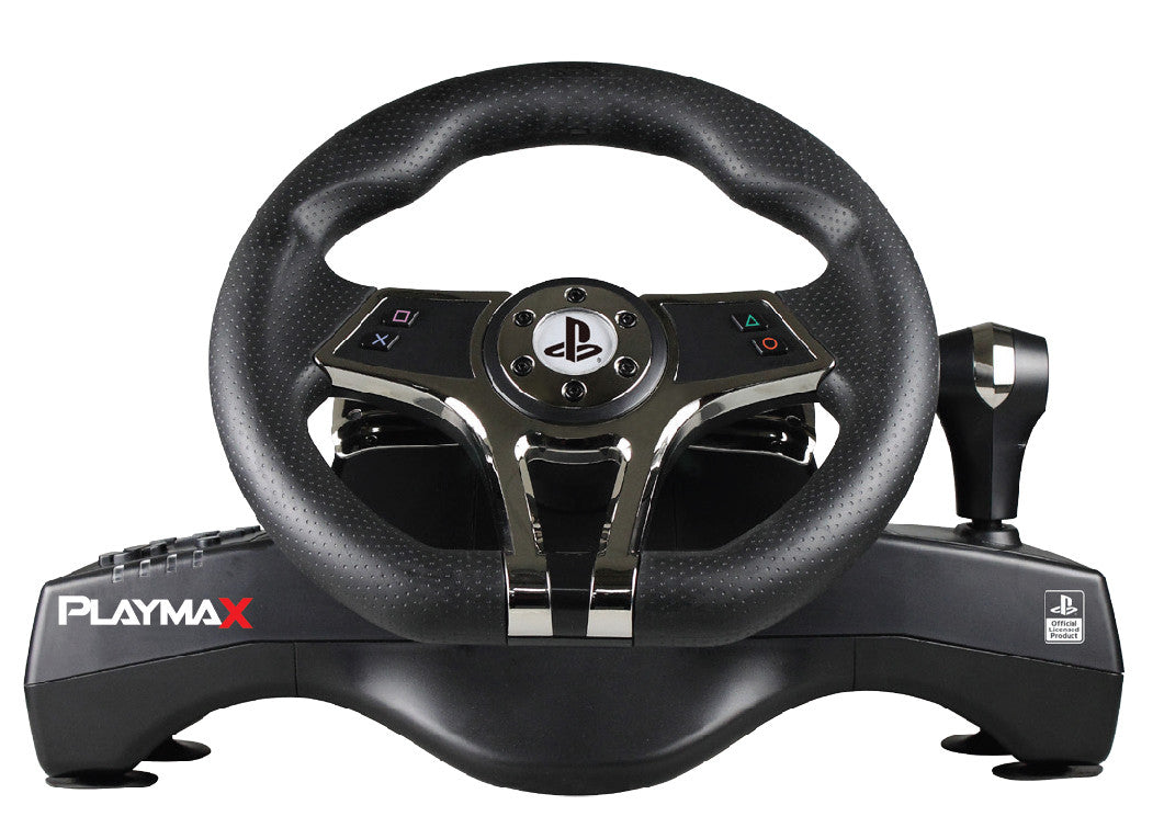 Kit Volante Con Pedales Playmax Hurricane Ps3 Ps4 Negro – imagen 2
