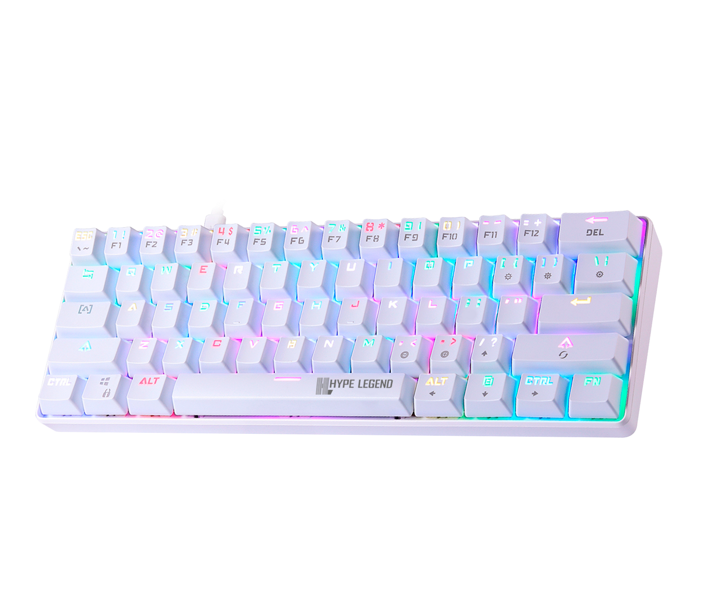 Teclado Gamer Mecanico Rebel Rgb Switch Outemu Blue Blanco – imagen 3