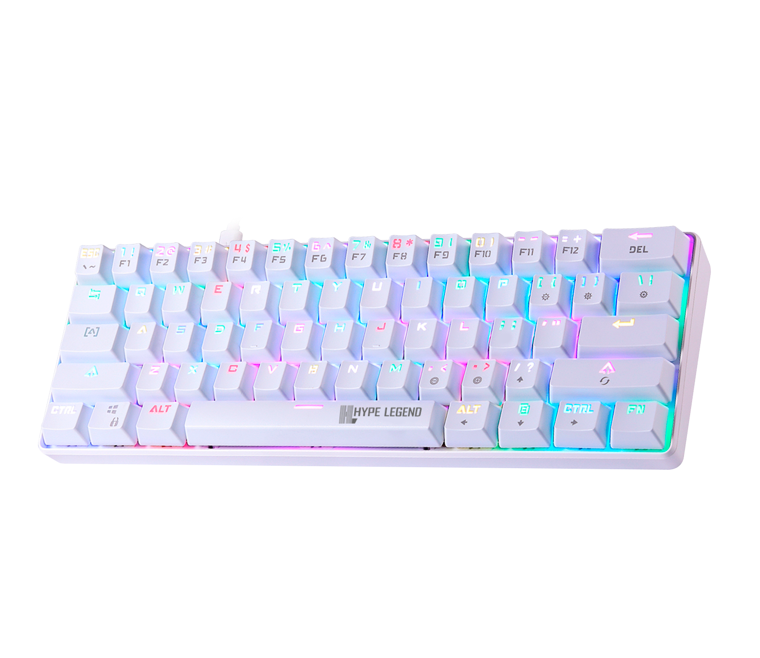 Teclado Gamer Mecanico Rebel Rgb Switch Outemu Blue Blanco – imagen 3