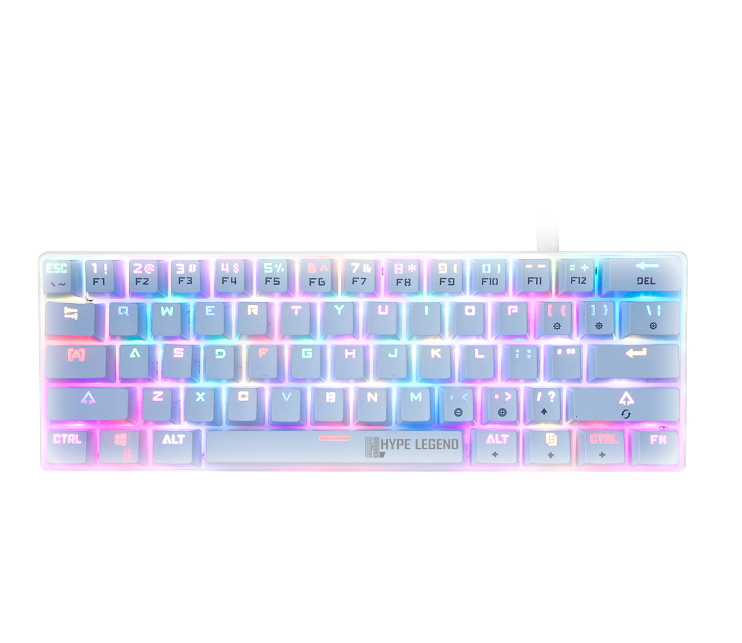 Teclado Gamer Mecanico Rebel Rgb Switch Outemu Blue Blanco – imagen 2