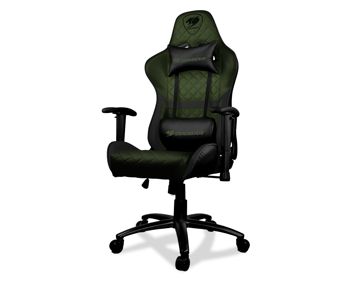 Silla Gamer Cougar Armor One X Militar Negro Verde – imagen 4