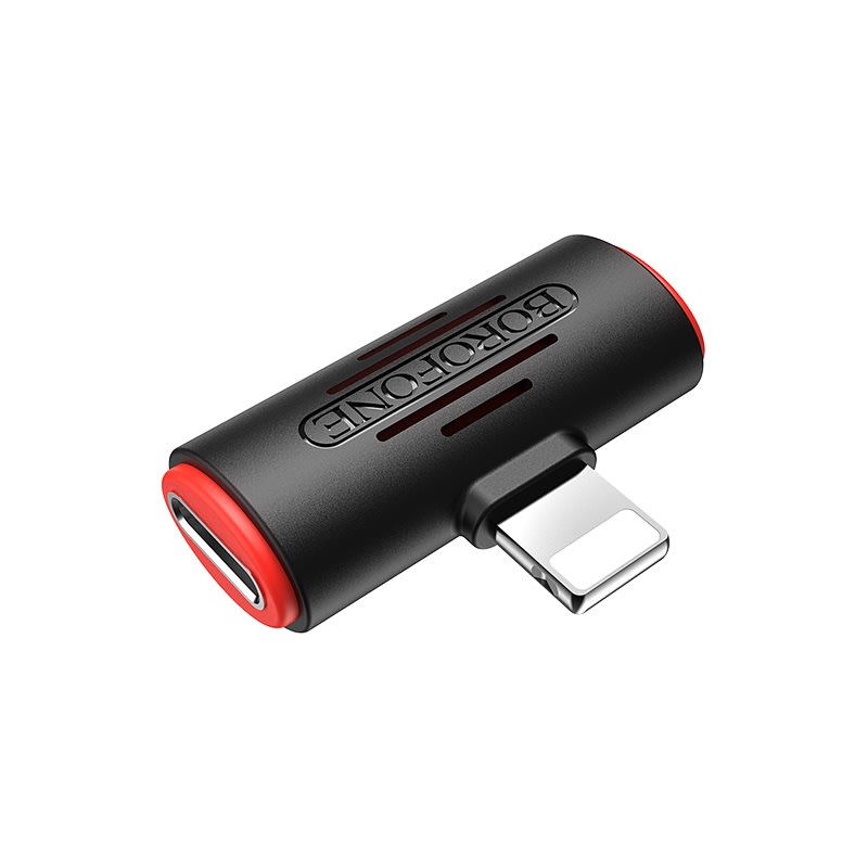Adaptador Lightning Dual Borofone Bv6 Negro – imagen 2