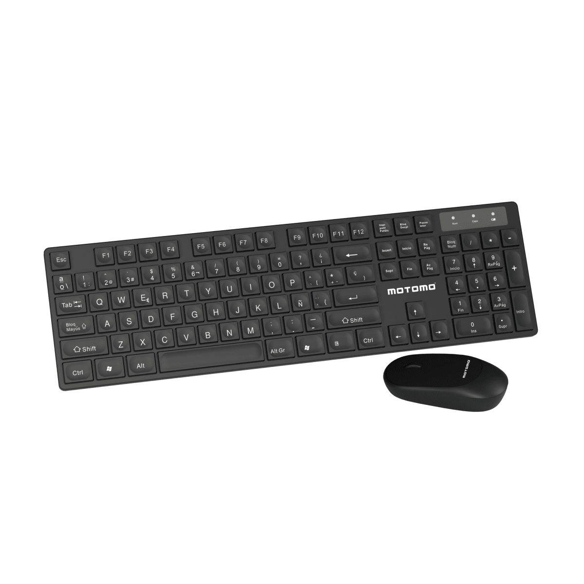 Kit Teclado + Mouse Inalámbrico Motomo Mo18 Negro