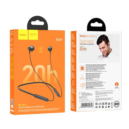Audífonos Bluetooth Deportivo Hoco Es67 Negro – imagen 2