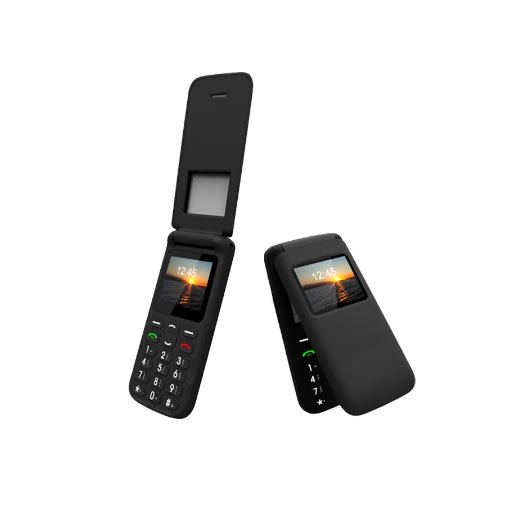 Celular Senior Tecnolab 4G TL456 Shell Shape Negro – imagen 2