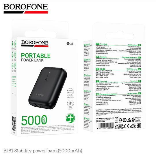 Powerbank Mini Borofone Bj81 5000 Mah Negro – imagen 2