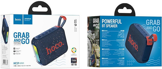 Parlante Bluetooth Hoco Hc31 River Aux Fm Tws Azul – imagen 3