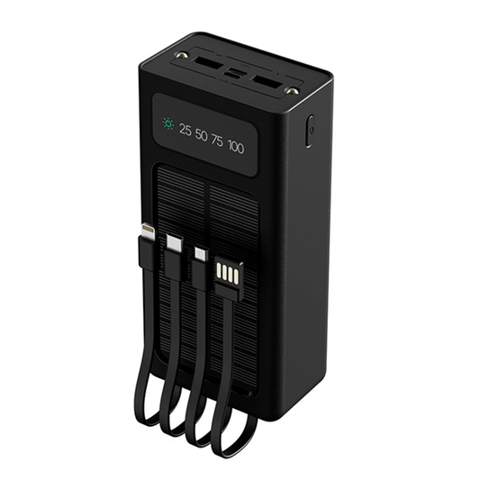 Powerbank Carga Rapida Xtech Xpb-300 Solar 30000 Mah Negro